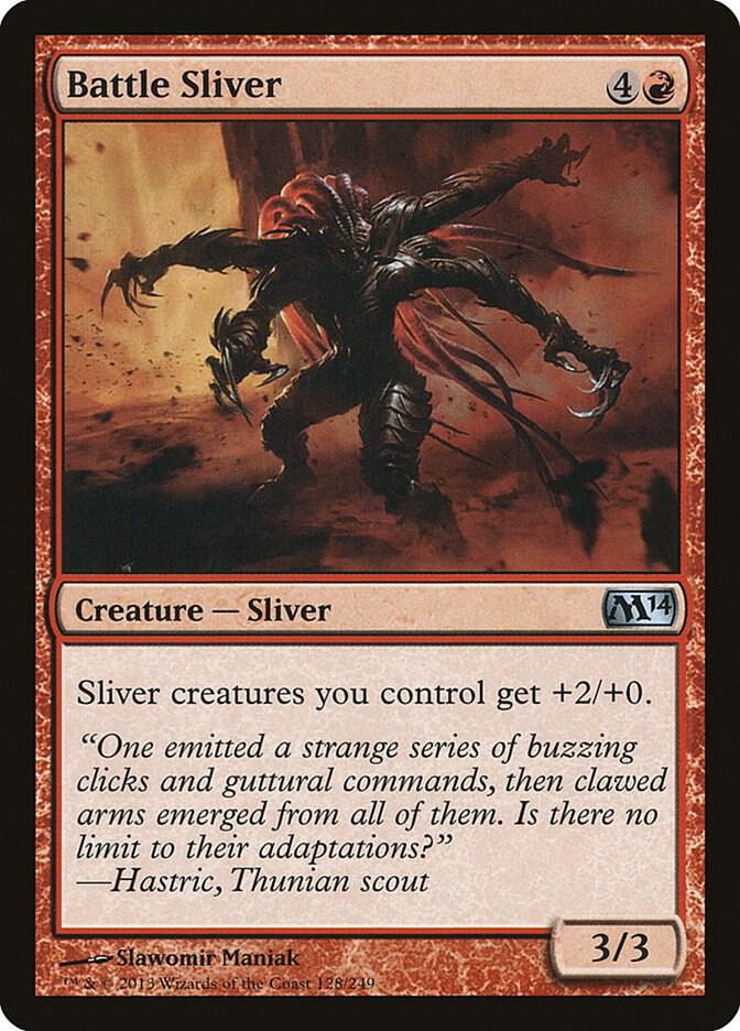Battle Sliver 128 card from Magic 2014 (M14)