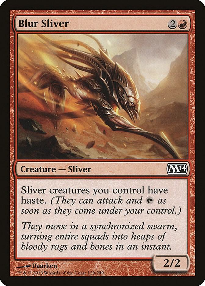 Blur Sliver 129 card from Magic 2014 (M14)