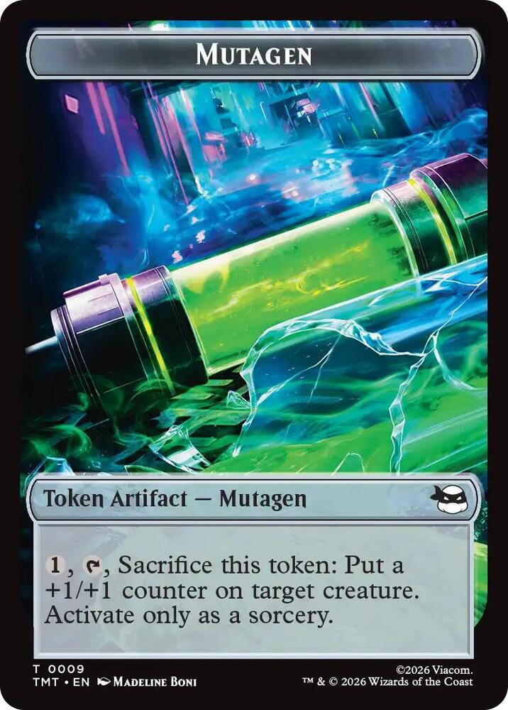 Mutagen // Food Double-Sided Token 9 // 8 card from Teenage Mutant Ninja Turtles