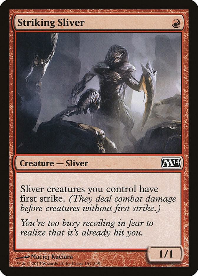 Striking Sliver 157 card from Magic 2014 (M14)