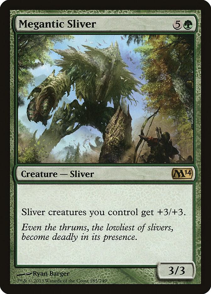 Megantic Sliver 185 card from Magic 2014 (M14)