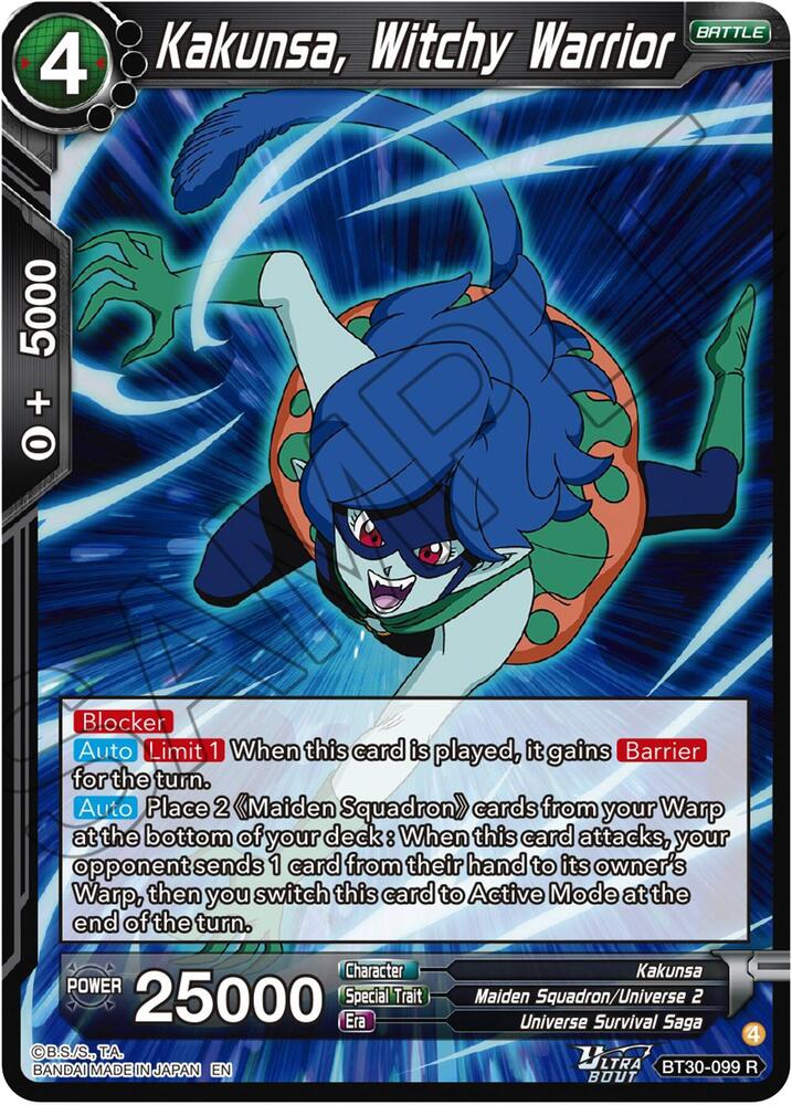 Kakunsa, Witchy Warrior BT30-099 card from Three Glorious Fighters