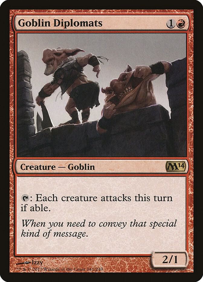 Goblin Diplomats 141 card from Magic 2014 (M14)