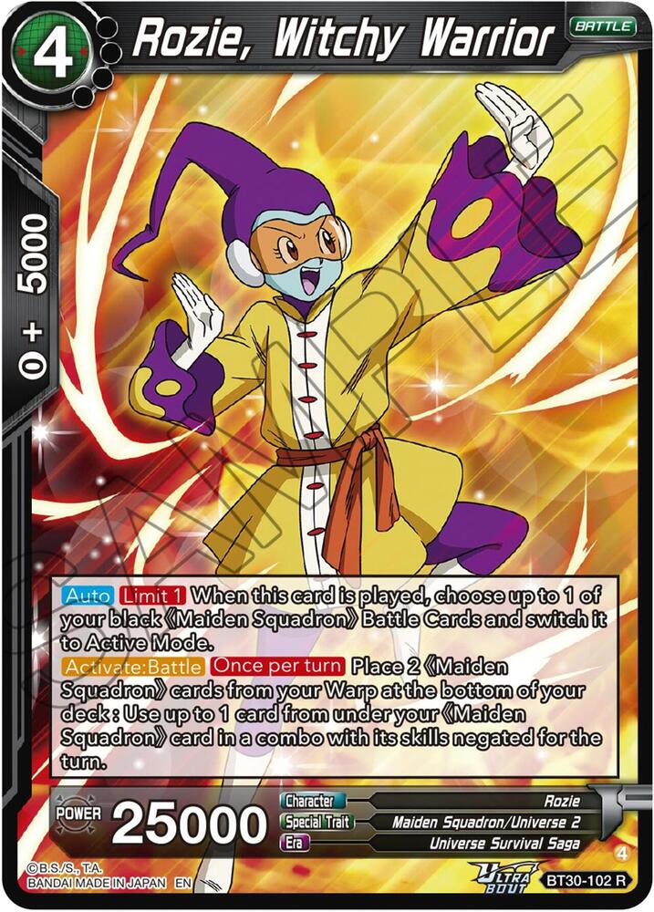 Rozie, Witchy Warrior BT30-102 card from Three Glorious Fighters