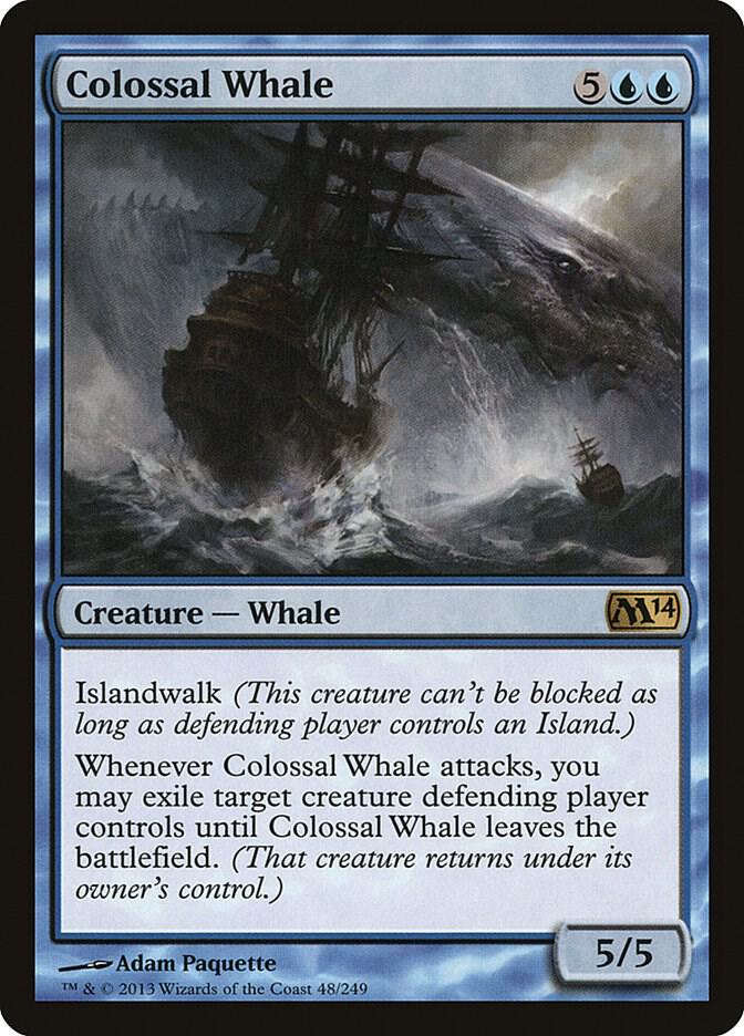 Colossal Whale 48 card from Magic 2014 (M14)