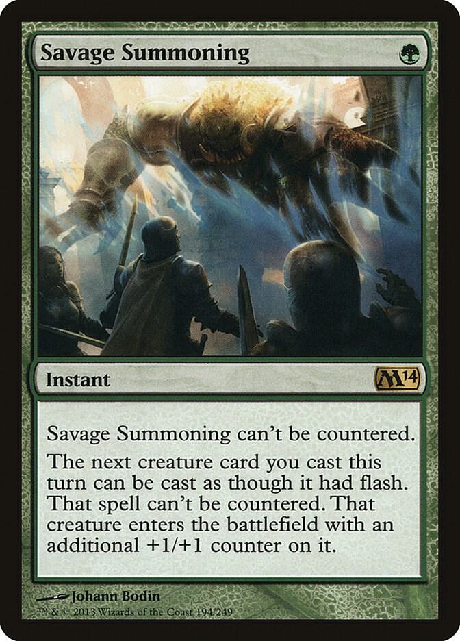 Savage Summoning 194 card from Magic 2014 (M14)