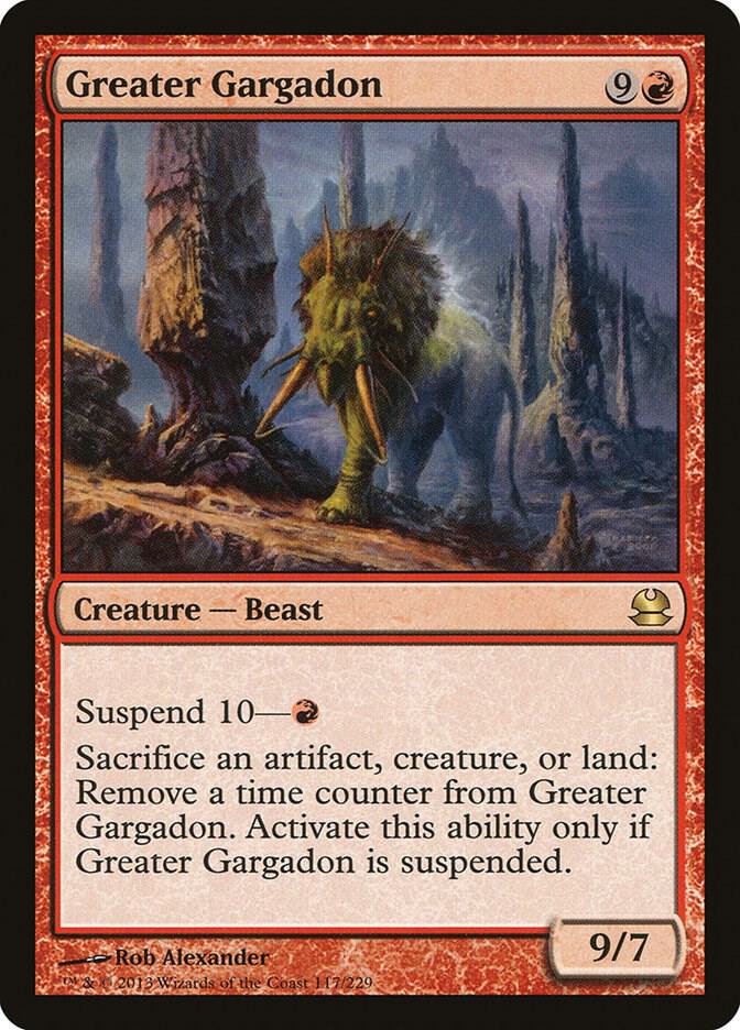 Greater Gargadon 117 card from Modern Masters
