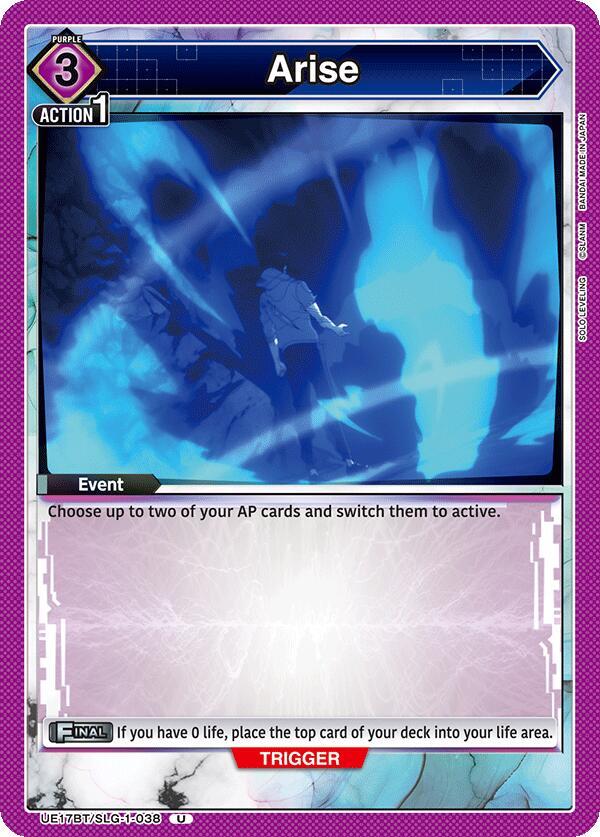 Arise UE17BT/SLG-1-038 card from UE17BT: SOLO LEVELING