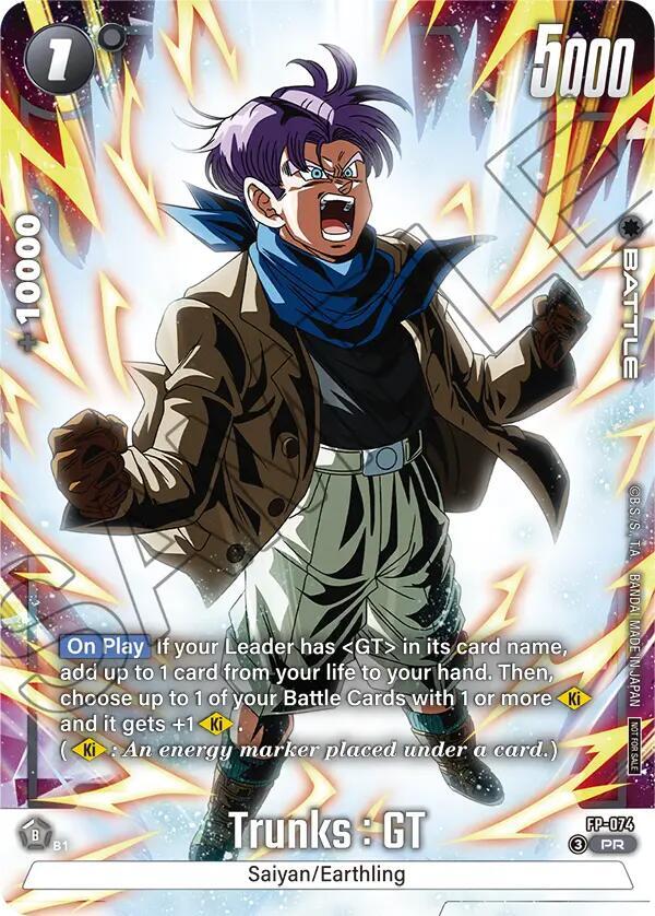 Trunks : GT (Tournament Pack 10) FP-074 card from Tournament and Championship Promos