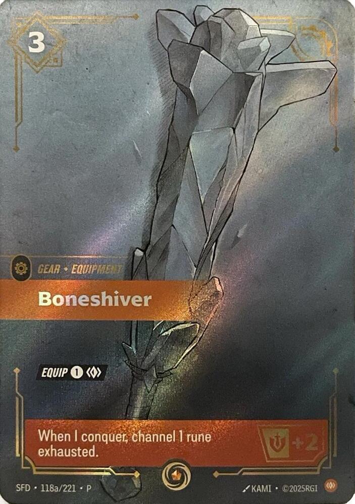 Boneshiver 118a/221 card from Riftbound Organized Play Promotional Cards