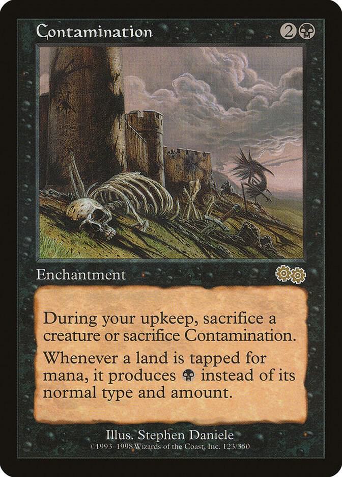 Contamination 123 card from Urza's Saga