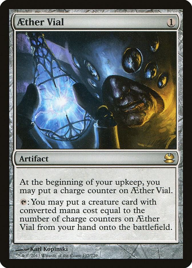 Aether Vial 197 card from Modern Masters