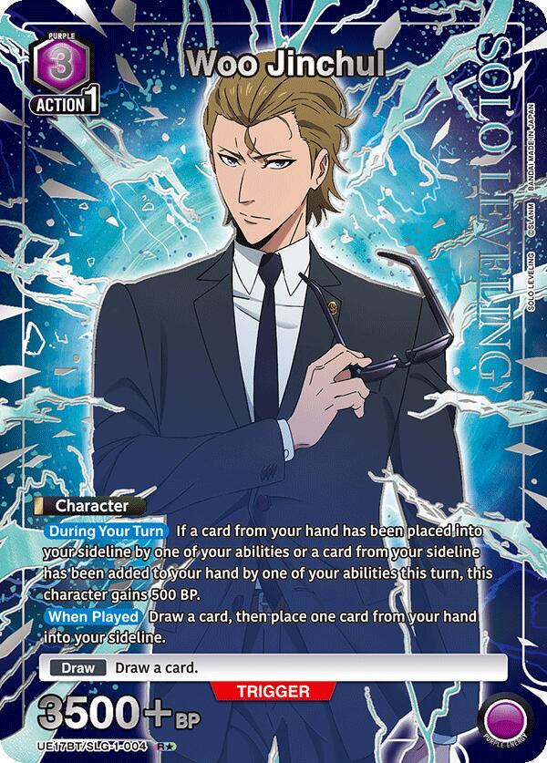 Woo Jinchul (R*) UE17BT/SLG-1-004 card from UE17BT: SOLO LEVELING