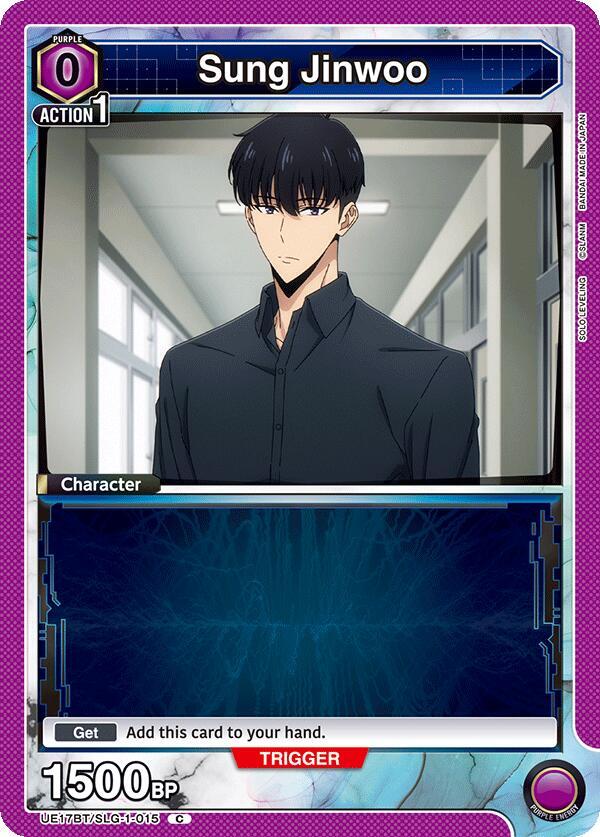 Sung Jinwoo UE17BT/SLG-1-015 card from UE17BT: SOLO LEVELING