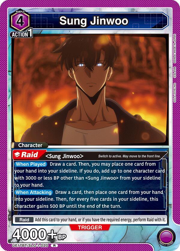 Sung Jinwoo UE17BT/SLG-1-020 card from UE17BT: SOLO LEVELING