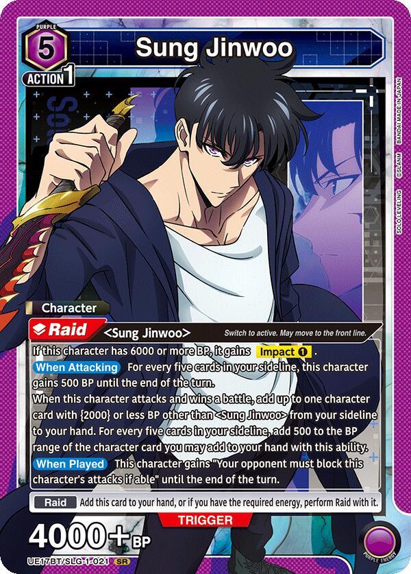 Sung Jinwoo UE17BT/SLG-1-021 card from UE17BT: SOLO LEVELING
