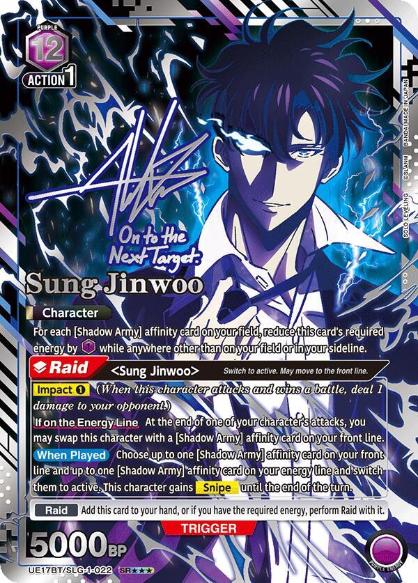 Sung Jinwoo (SR***) UE17BT/SLG-1-022 card from UE17BT: SOLO LEVELING
