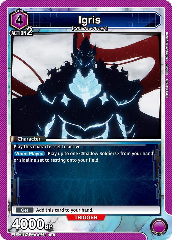 Igris UE17BT/SLG-1-028 card from UE17BT: SOLO LEVELING