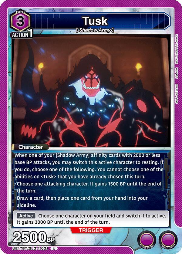 Tusk UE17BT/SLG-1-031 card from UE17BT: SOLO LEVELING