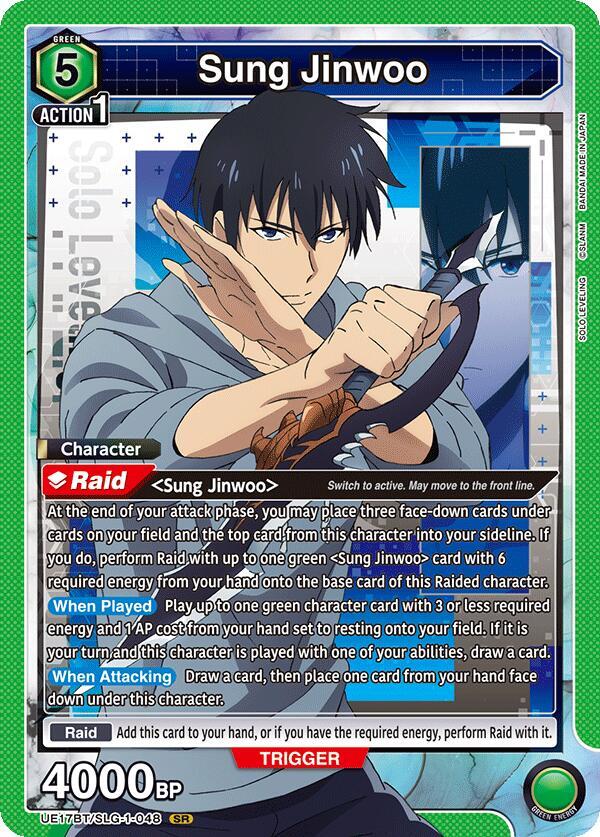 Sung Jinwoo UE17BT/SLG-1-048 card from UE17BT: SOLO LEVELING