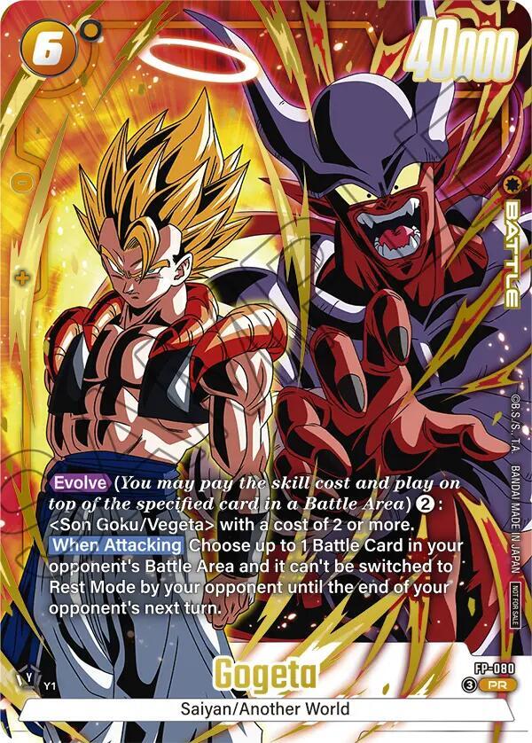 Gogeta (2nd Anniversary Pack) FP-080 card from Fusion World Promotion Cards and Packs