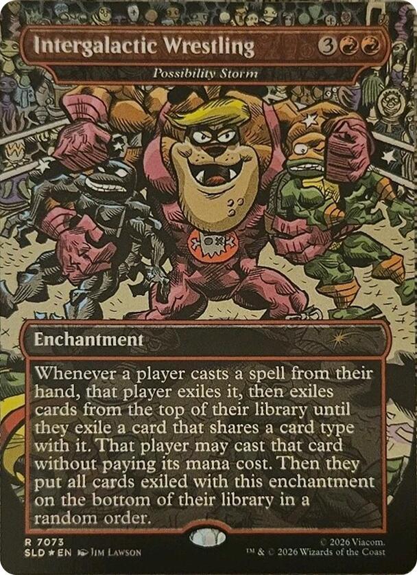 Intergalactic Wrestling - Possibility Storm 7073 card from Secret Lair Drop Series