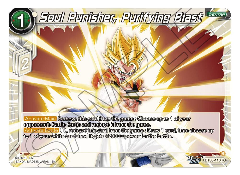 Soul Punisher, Purifying Blast BT30-110 card from Three Glorious Fighters