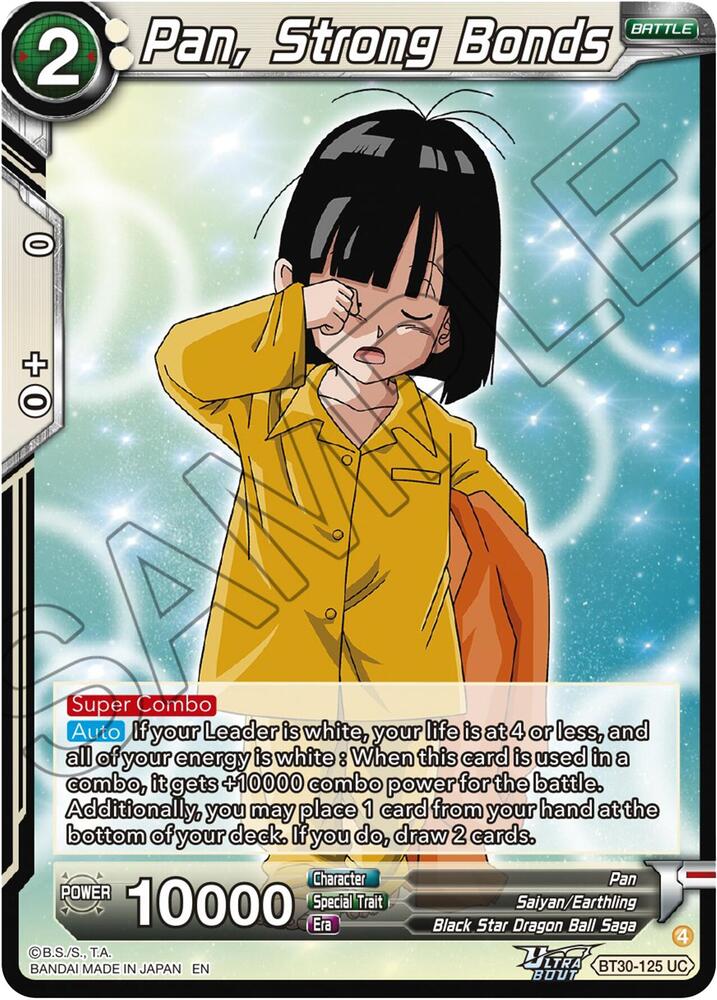 Pan, Strong Bonds BT30-125 card from Three Glorious Fighters