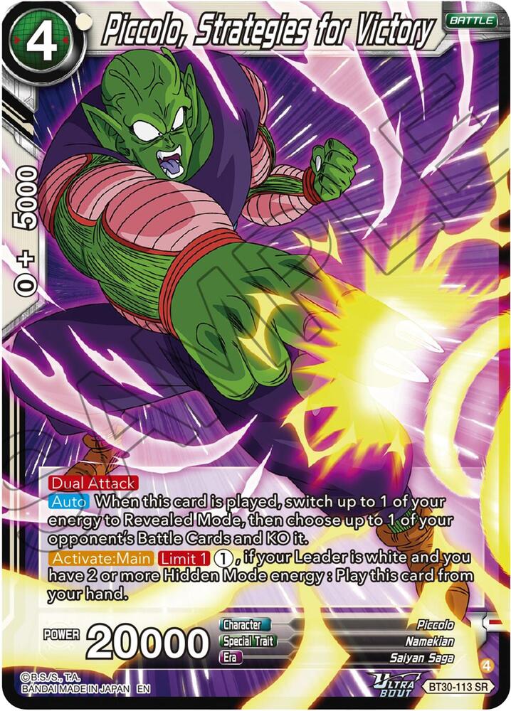 Piccolo, Strategies for Victory BT30-113 card from Three Glorious Fighters