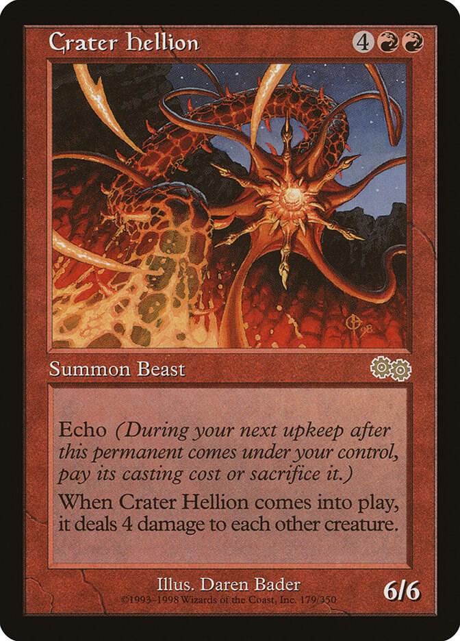 Crater Hellion 179 card from Urza's Saga