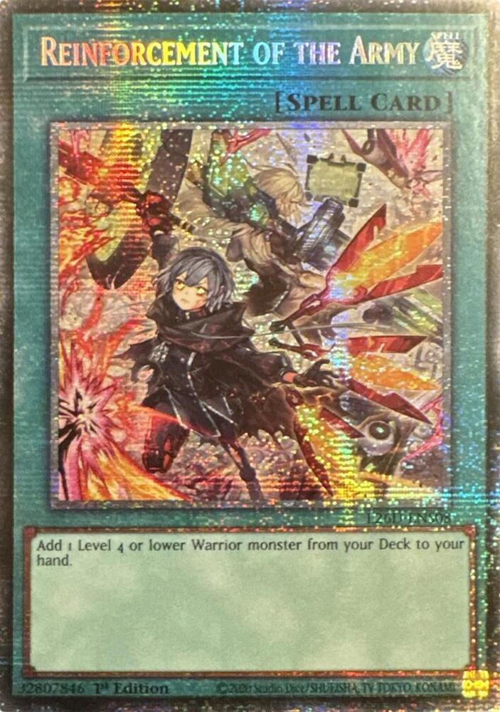 Reinforcement of the Army (Alternate Art) (Starlight Rare) L26D-ENS08 card from Legendary Modern Decks 2026