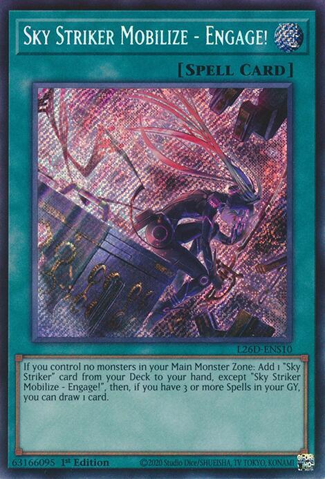 Sky Striker Mobilize - Engage! (Alternate Art) (Secret Rare) L26D-ENS10 card from Legendary Modern Decks 2026