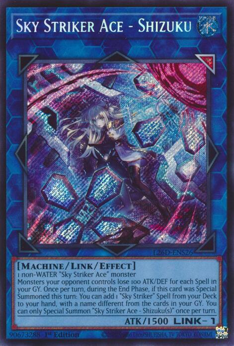 Sky Striker Ace - Shizuku (Alternate Art) (Secret Rare) L26D-ENS26 card from Legendary Modern Decks 2026