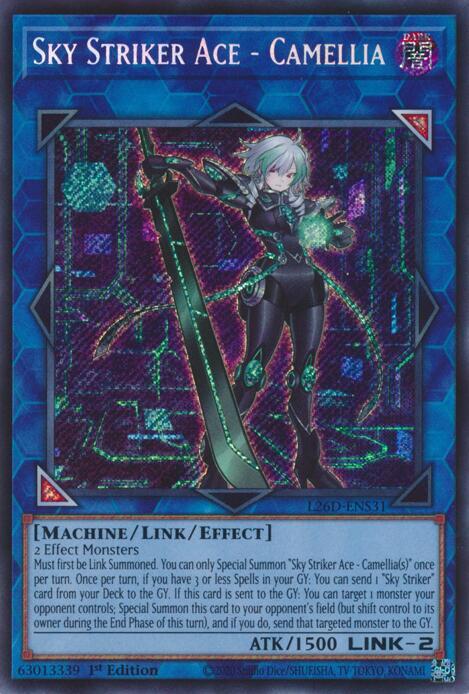 Sky Striker Ace - Camellia (Secret Rare) L26D-ENS31 card from Legendary Modern Decks 2026