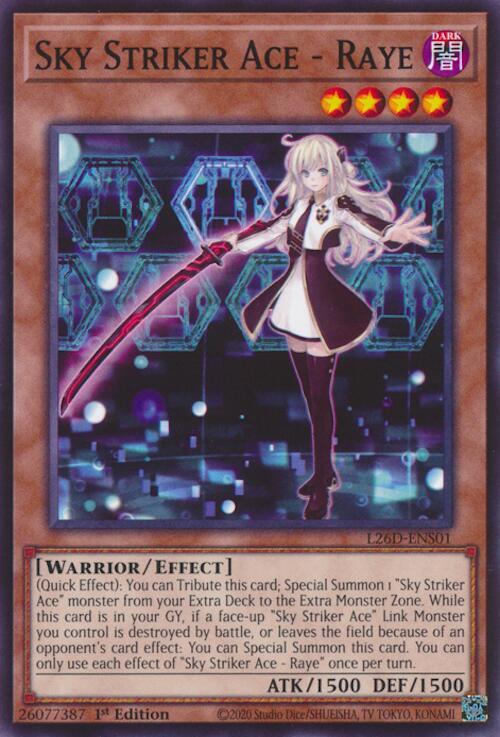 Sky Striker Ace - Raye L26D-ENS01 card from Legendary Modern Decks 2026