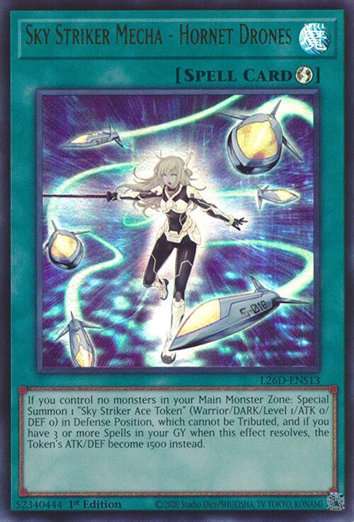 Sky Striker Mecha - Hornet Drones L26D-ENS13 card from Legendary Modern Decks 2026