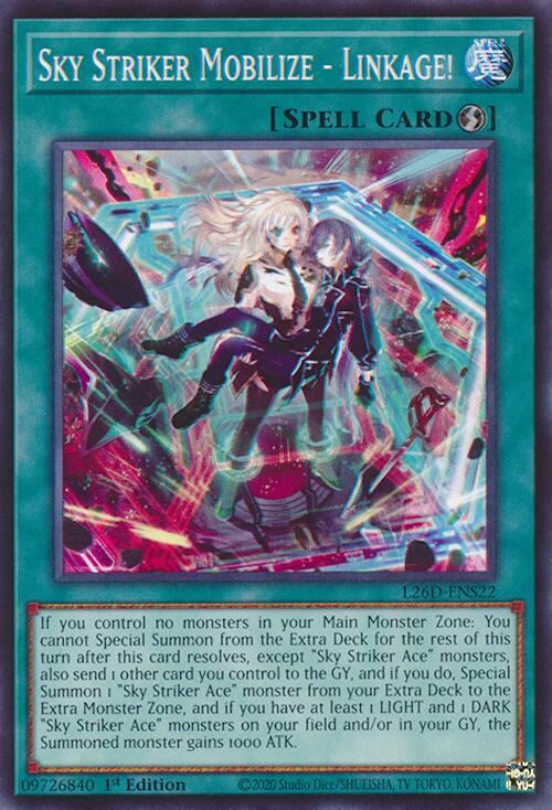 Sky Striker Mobilize - Linkage! L26D-ENS22 card from Legendary Modern Decks 2026