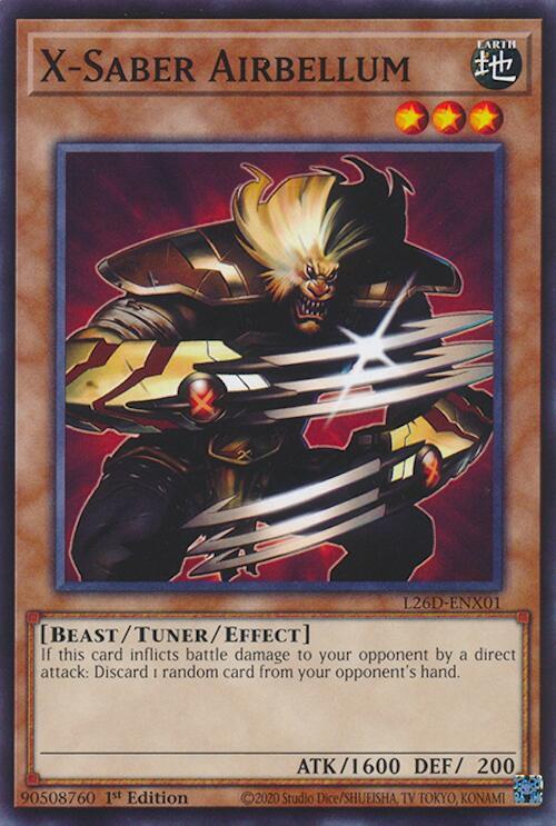 X-Saber Airbellum L26D-ENX01 card from Legendary Modern Decks 2026