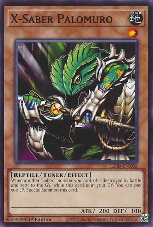 X-Saber Palomuro L26D-ENX02 card from Legendary Modern Decks 2026