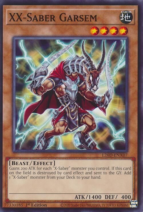 XX-Saber Garsem L26D-ENX07 card from Legendary Modern Decks 2026