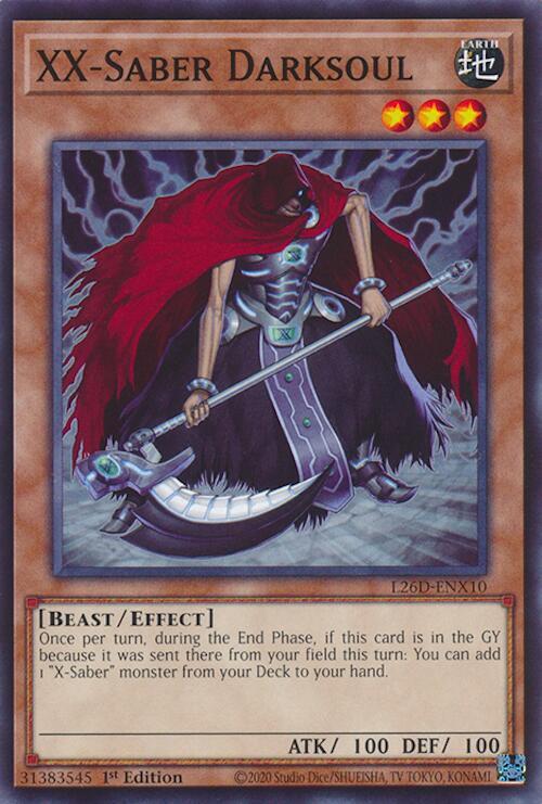 XX-Saber Darksoul L26D-ENX10 card from Legendary Modern Decks 2026