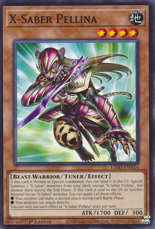X-Saber Pellina L26D-ENX14 card from Legendary Modern Decks 2026
