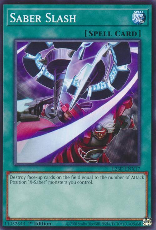 Saber Slash L26D-ENX17 card from Legendary Modern Decks 2026