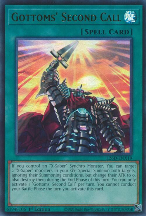 Gottoms' Second Call (Ultra Rare) L26D-ENX19 card from Legendary Modern Decks 2026