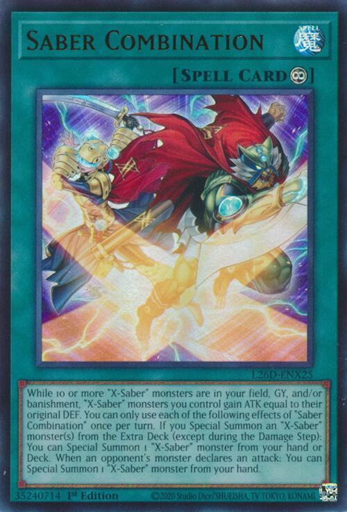 Saber Combination L26D-ENX25 card from Legendary Modern Decks 2026