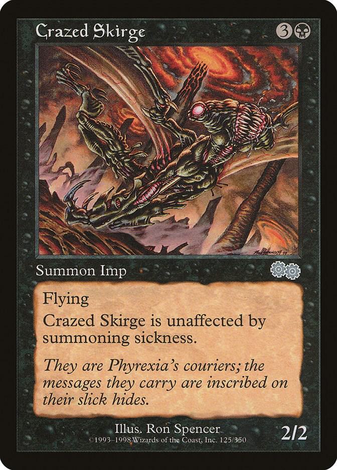 Crazed Skirge 125 card from Urza's Saga