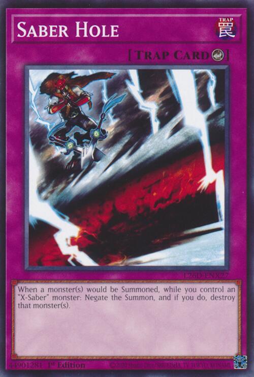 Saber Hole L26D-ENX27 card from Legendary Modern Decks 2026