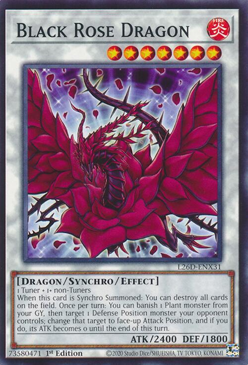 Black Rose Dragon L26D-ENX31 card from Legendary Modern Decks 2026