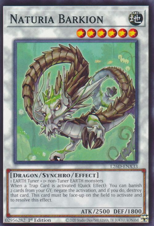 Naturia Barkion L26D-ENX33 card from Legendary Modern Decks 2026
