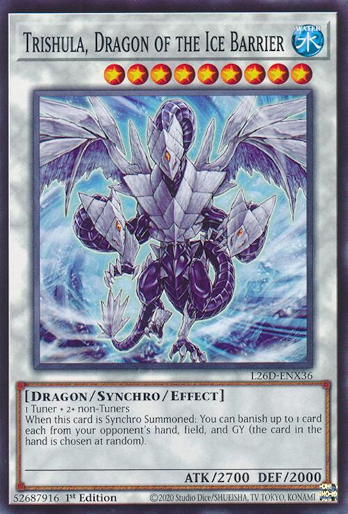 Trishula, Dragon of the Ice Barrier L26D-ENX36 card from Legendary Modern Decks 2026
